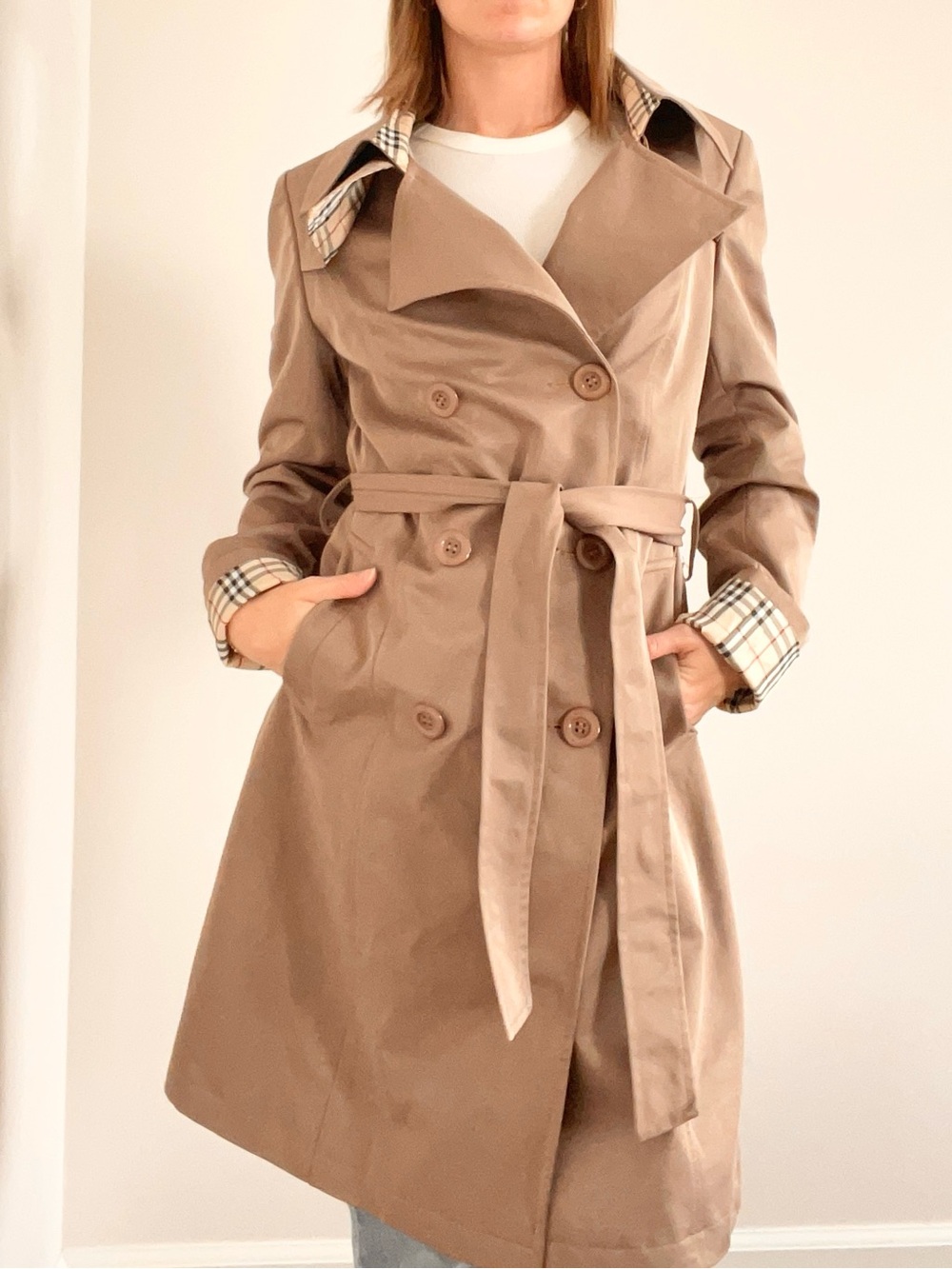 Classic Tan Trench Coat - Women - Picture 2 of 5